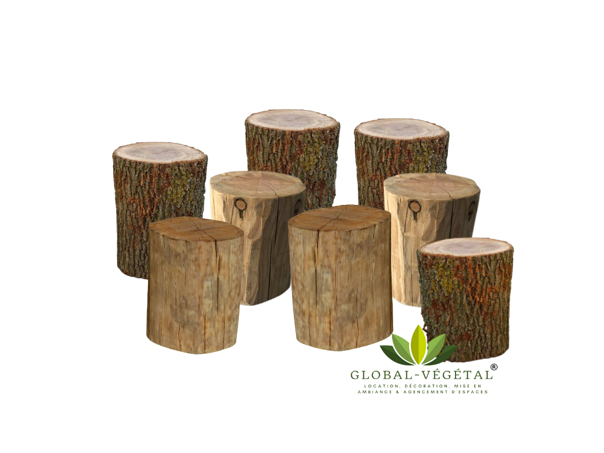 Location de siège en rondin de bois - Global Végétal®