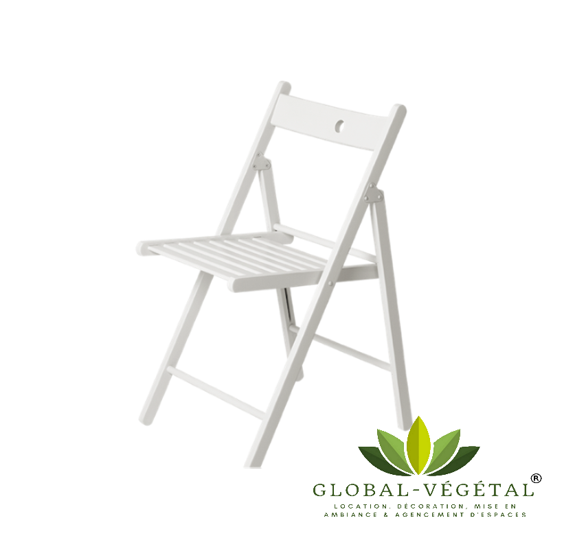 Location de chaise pliante blanche - Global Végétal®