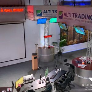 Reproduction d’une salle de trading pour Alti Trading