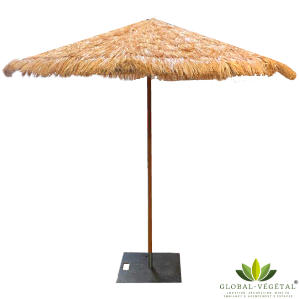 Location parasol de plage en feuille de bananier
