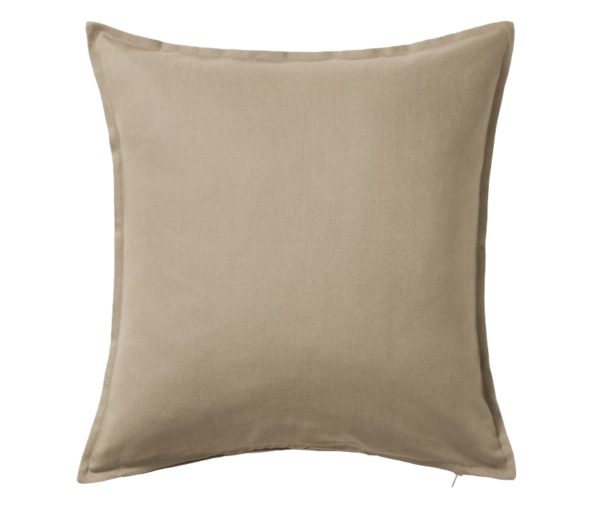 location coussin carré beige