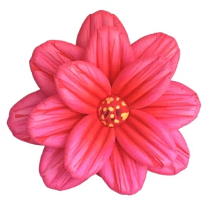 Location fleur gonflable rose foncé
