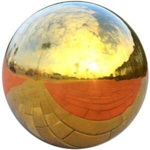 Location boule dorée gonflable