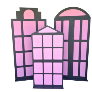Location Facades de building saturation rose