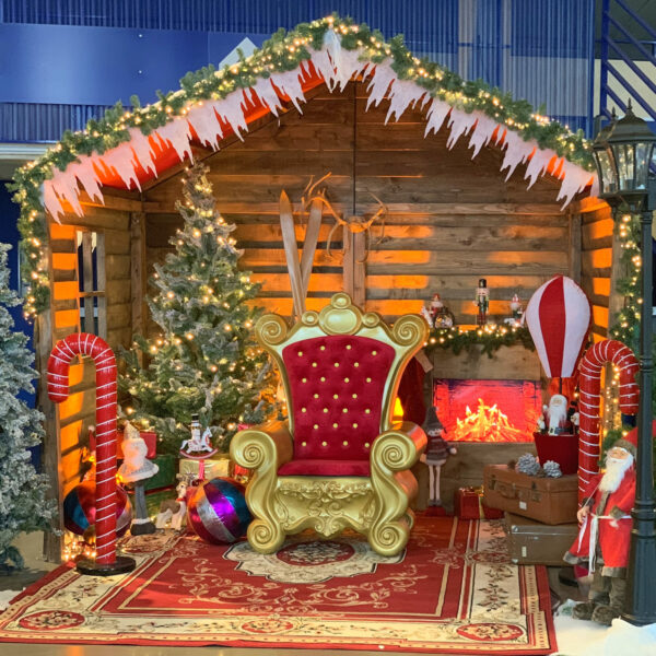 Fond de chalet de Noël