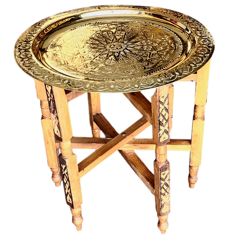 table basse orientale égypte dorure